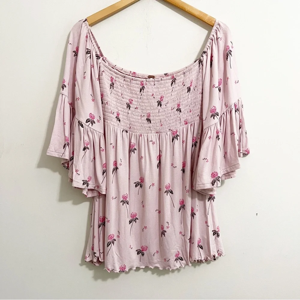 Free People Lana Smocked Blouse